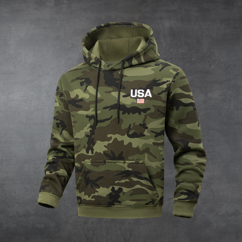Mens Casual Camo Hoodie