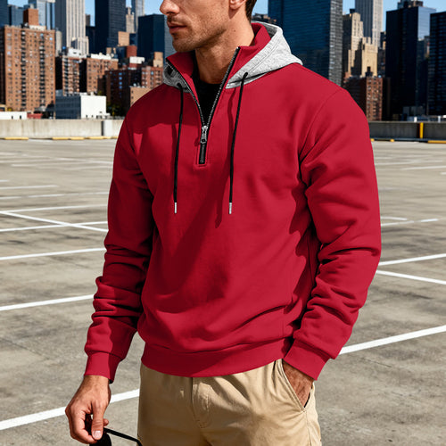Light-luxury Long-sleeve Hoodie With  Stand-up Collar