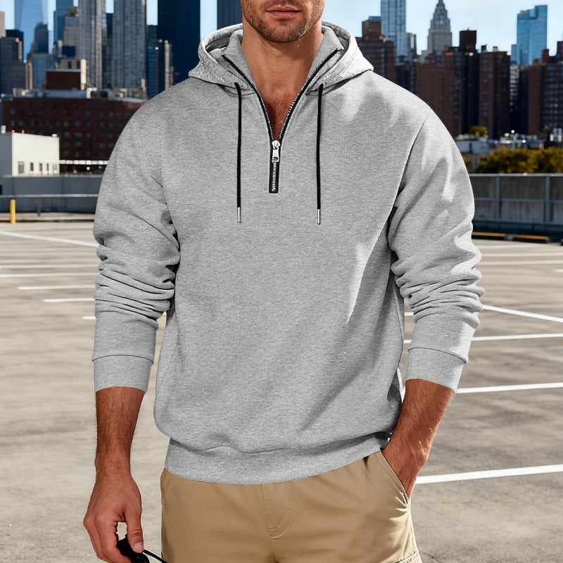 Light-luxury Long-sleeve Hoodie With  Stand-up Collar