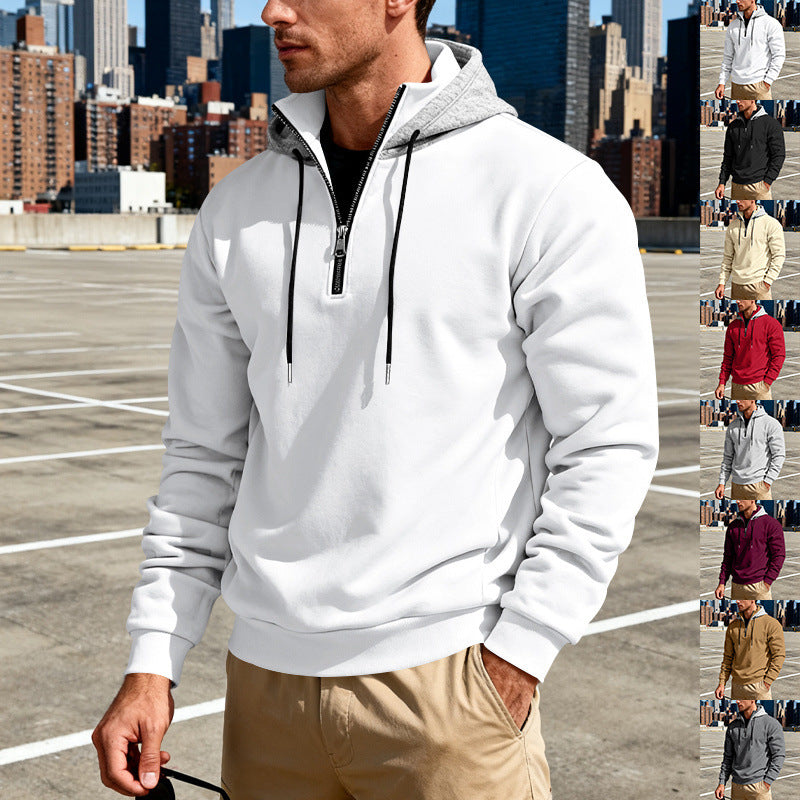 Light-luxury Long-sleeve Hoodie With  Stand-up Collar