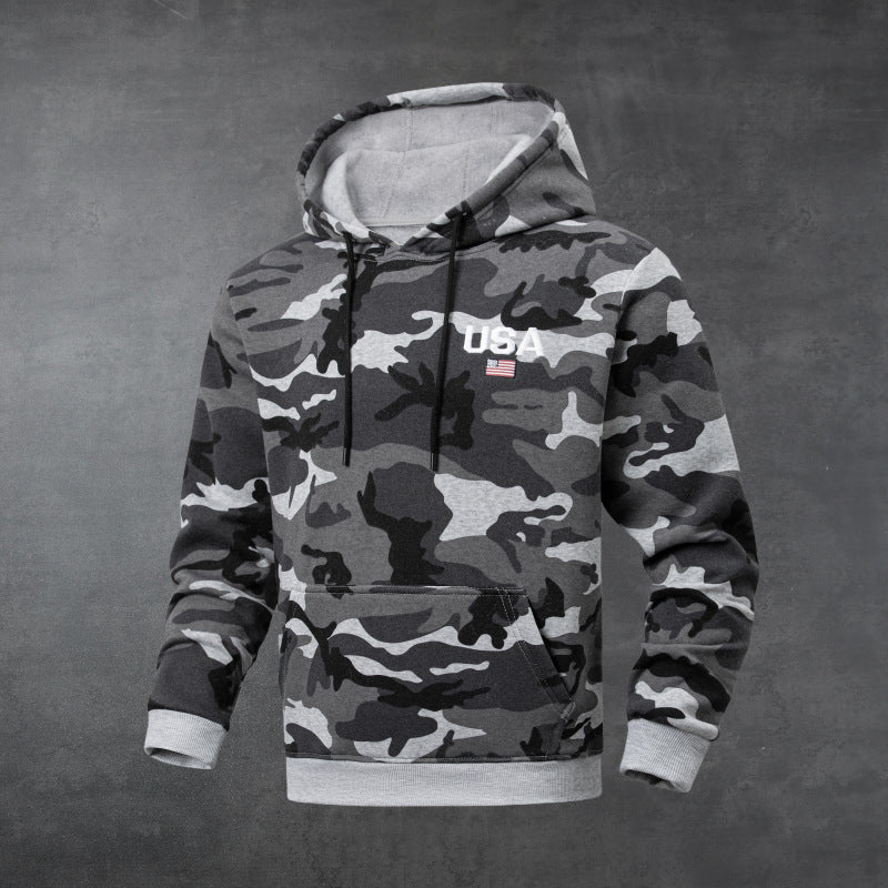 Mens Casual Camo Hoodie