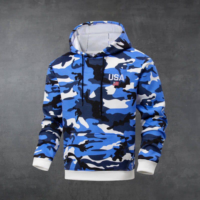 Mens Casual Camo Hoodie