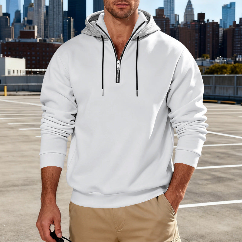 Light-luxury Long-sleeve Hoodie With  Stand-up Collar